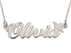 Sterling Silver Cursive Letters Pedant with Fairy