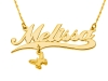 Personalized 14k Gold Name Necklace + Pendant