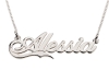 Sterling Silver Name Necklace Cursive with Loki Cola Underline