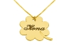 Clover (clubs) Pedant Gold Plated Name Necklace Small