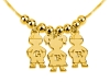 3 Kids Pedant Gold Plated Necklace Small