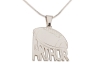 Silver Football Pedant Name Necklace Small