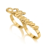 Two Finger Gold Name Ring
