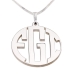 3 Letters Silver Monogram Necklace - Close