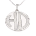 2 Letters Silver Monogram Necklace - Sparkling