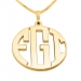 3 Letters Gold Plated Monogram Necklace - Close
