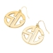 2 Thin Block Letters Gold Plated  Monogram Name Earrings