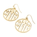 3 Letters (Negativ) Gold Plated  Monogram Name Earrings